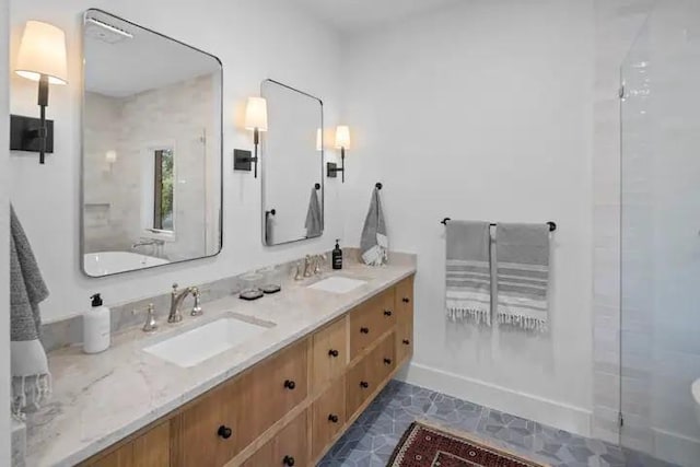 bathroom with vanity