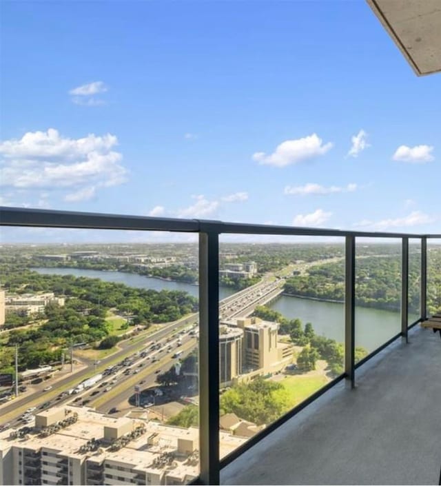 44 E Ave Unit 2808, Austin, TX 78701 - balcony with a water view and a city view
