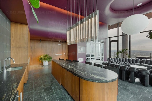44 E Ave Unit 2808, Austin, TX 78701 - welcome area featuring a sink and expansive windows