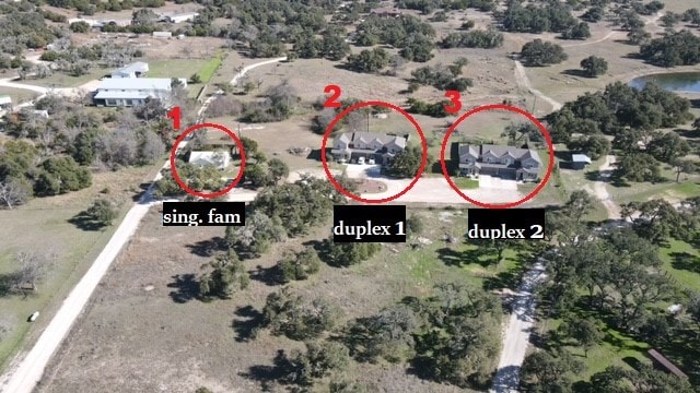 5217/5215 Bell Springs Rd, Dripping Springs, TX 78620 - drone / aerial view