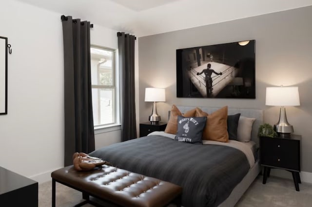 view of carpeted bedroom