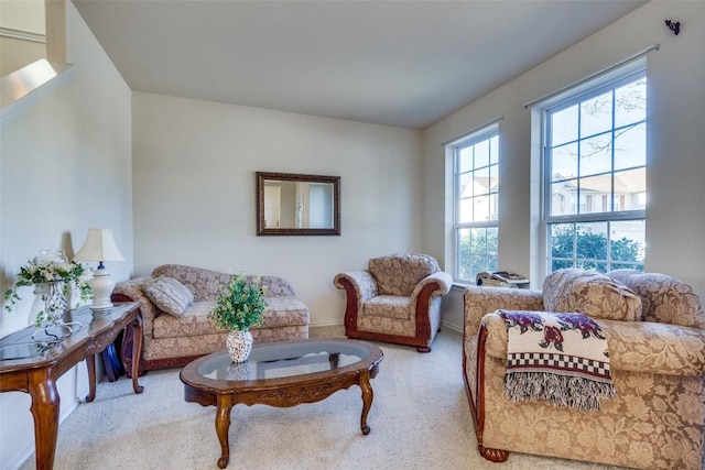 view of carpeted living room