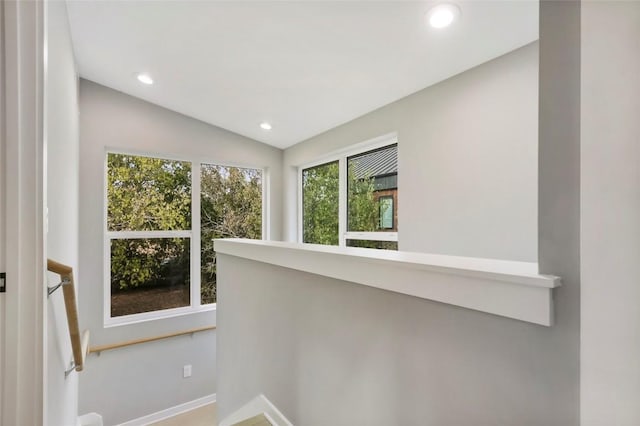 interior space featuring lofted ceiling