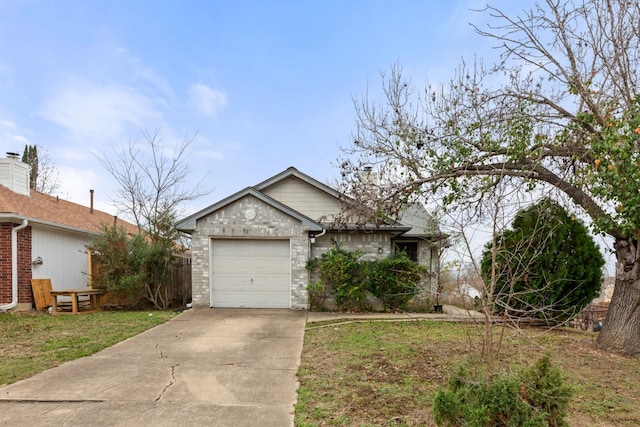 single story home featuring a garage