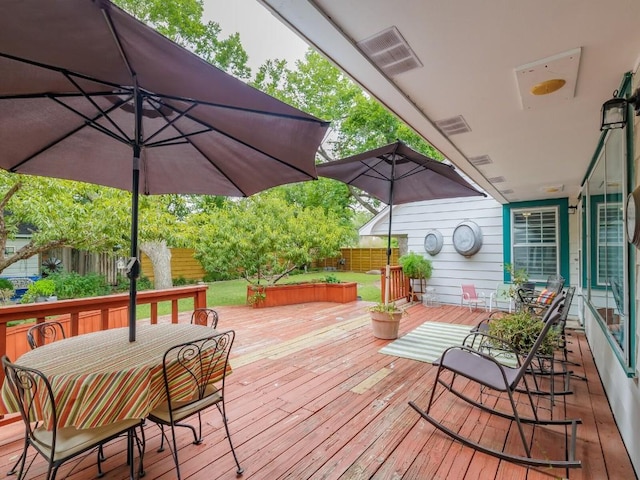 view of wooden deck