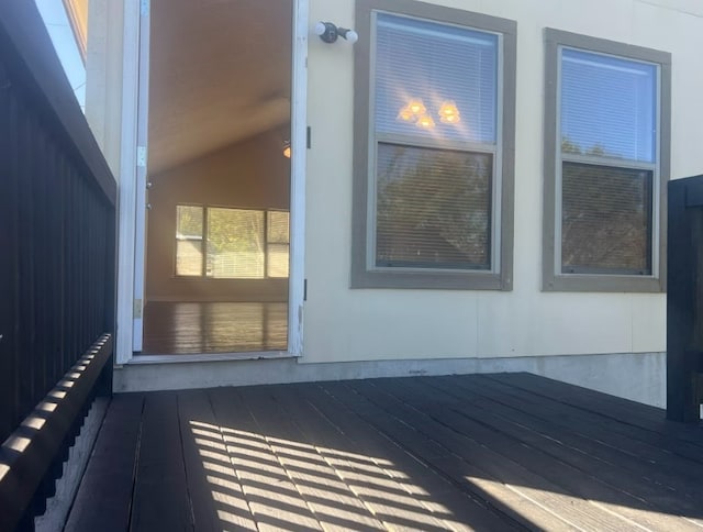 exterior space featuring a deck