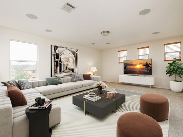 view of carpeted living room