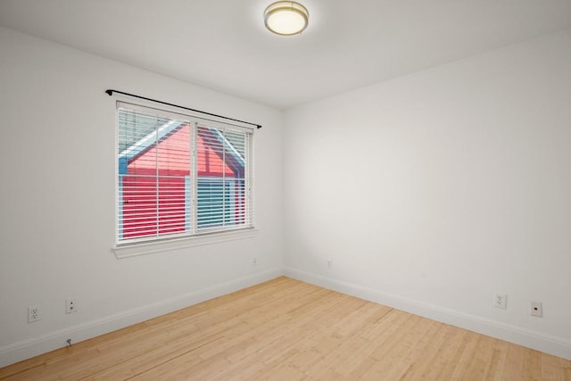 empty room featuring light wood-type flooring