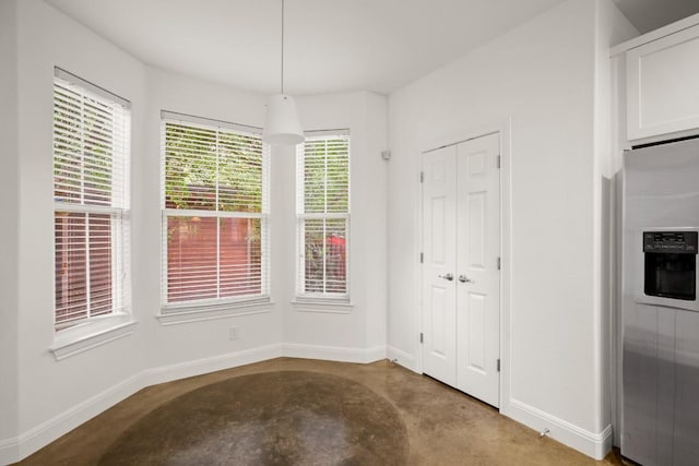 view of unfurnished dining area