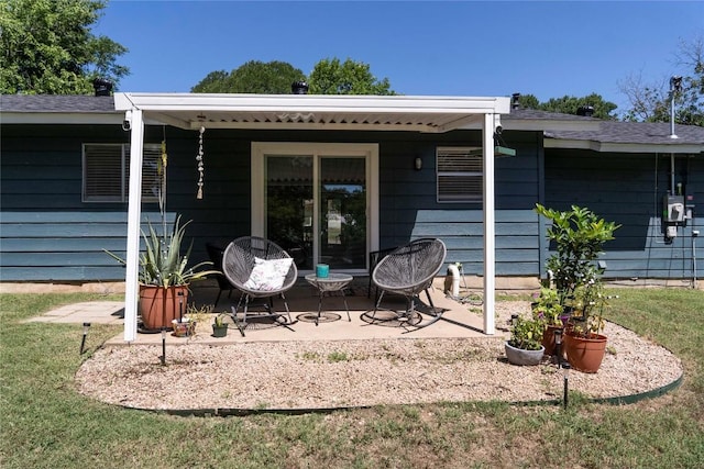 5201 Periwinkle Path, Austin, TX 78745 - rear view of property with a patio area
