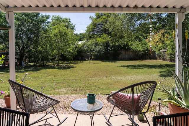 5201 Periwinkle Path, Austin, TX 78745 - fenced backyard featuring a patio