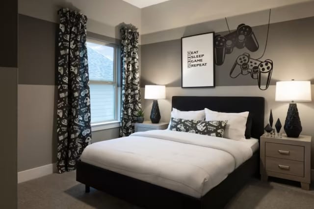 view of carpeted bedroom