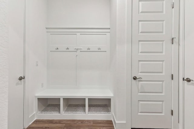 mudroom featuring hardwood / wood-style flooring