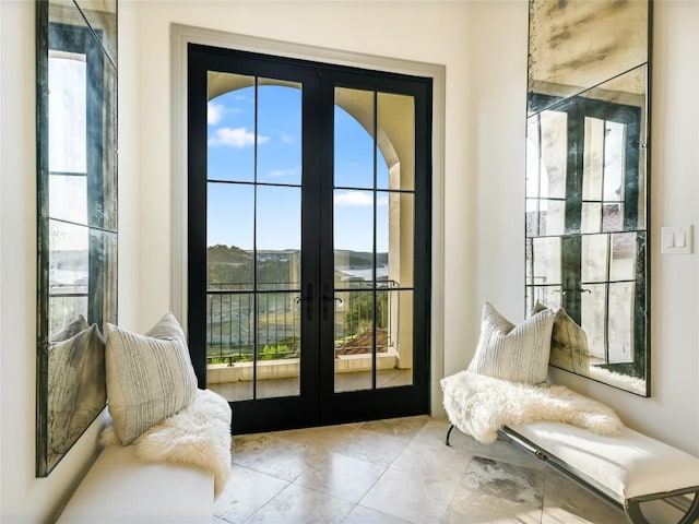 entryway with french doors