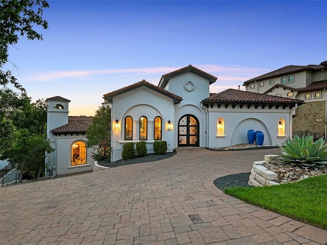 view of front of property with french doors