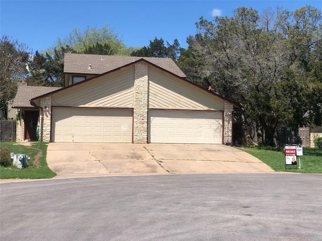 view of front of house featuring a garage