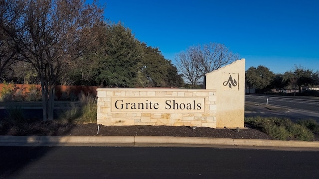 view of community sign