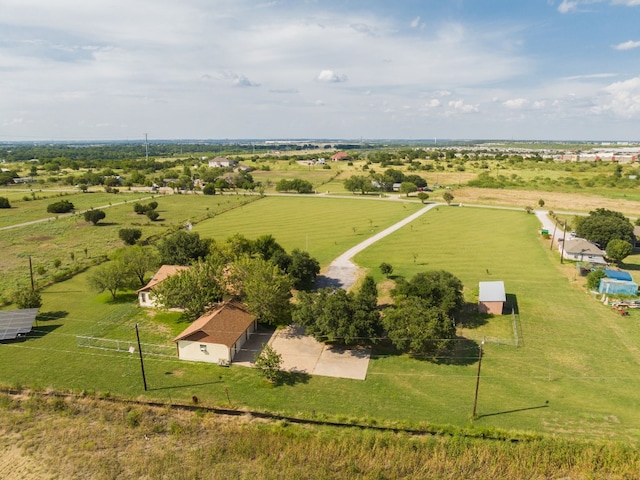 drone / aerial view with a rural view