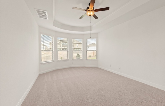 3813 Gabriels Horn Rd, Leander, TX 78641 - empty room with ceiling fan, baseboards, light carpet, and healthy amount of natural light
