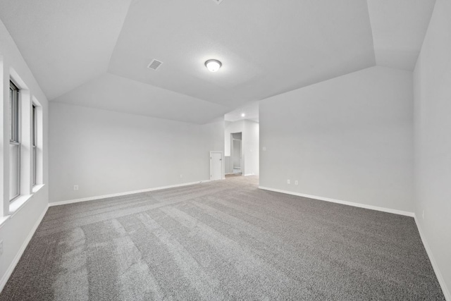 409 Raleigh Dr, Georgetown, TX 78633 - additional living space with vaulted ceiling and carpet flooring