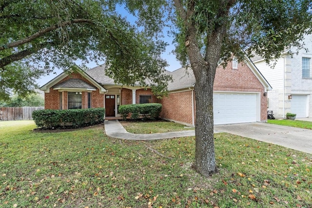 view of front of property with a front lawn