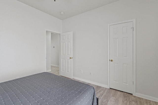 unfurnished bedroom featuring light hardwood / wood-style floors