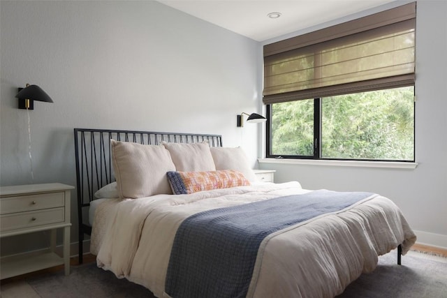 bedroom with baseboards