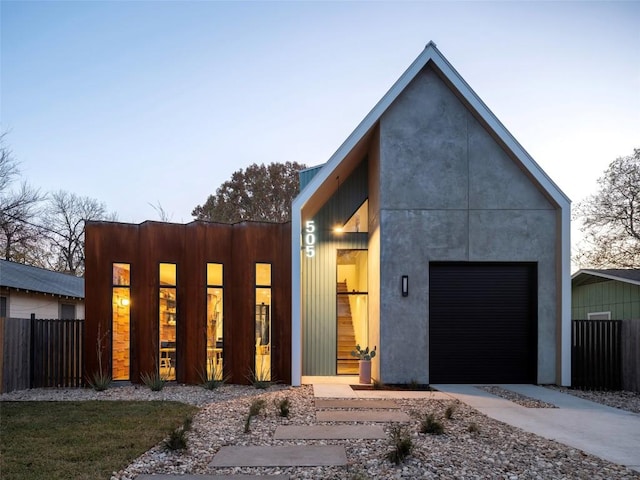 modern home with a garage