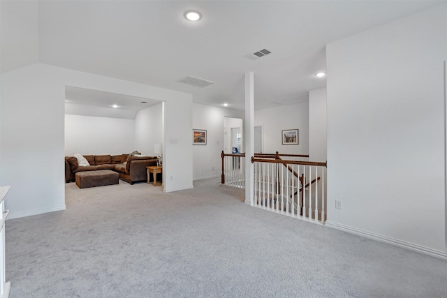 interior space featuring vaulted ceiling