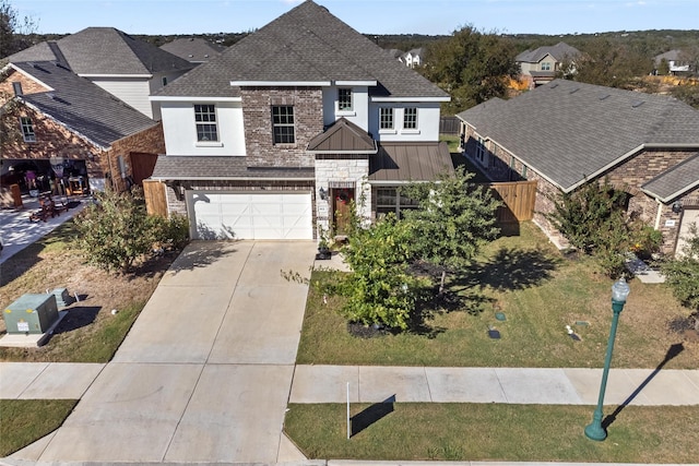 view of front facade featuring a garage