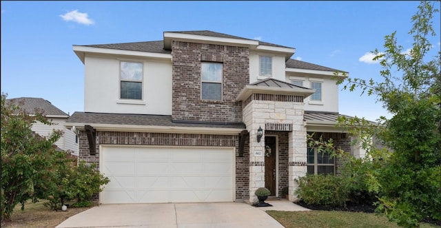 view of front of home featuring a garage