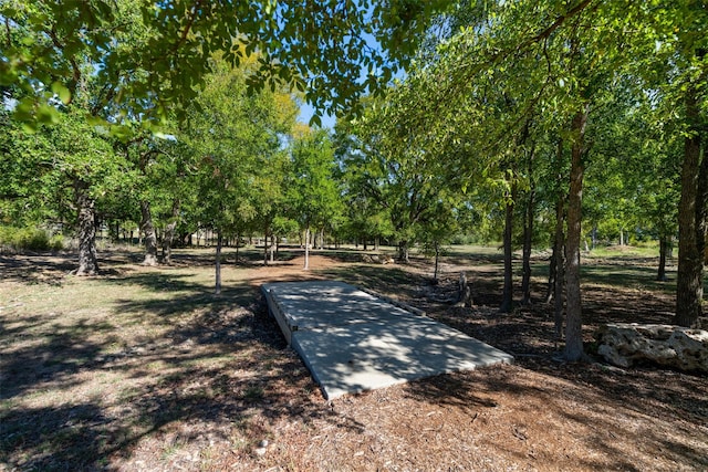 view of storm shelter