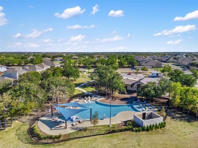 132 Ridgeview Ct, Georgetown, TX 78628 - aerial perspective of suburban area with a pool