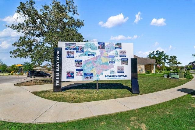 132 Ridgeview Ct, Georgetown, TX 78628 - community / neighborhood sign featuring a lawn