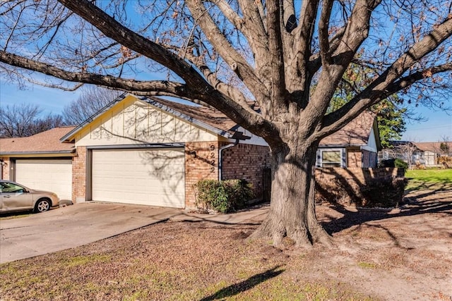 view of property exterior with a garage