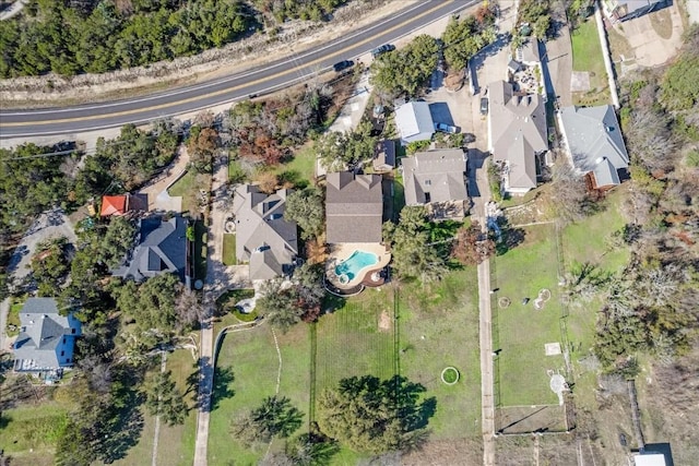 drone / aerial view featuring a residential view