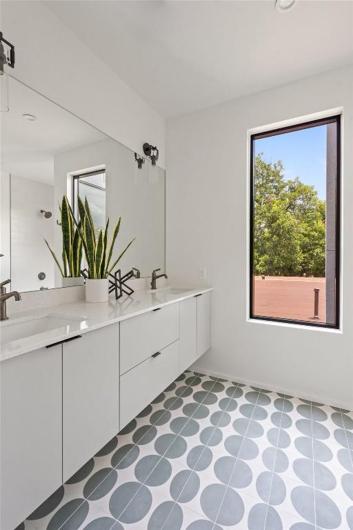 bathroom with vanity