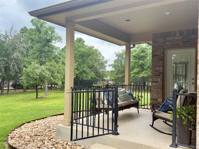 view of patio / terrace with fence