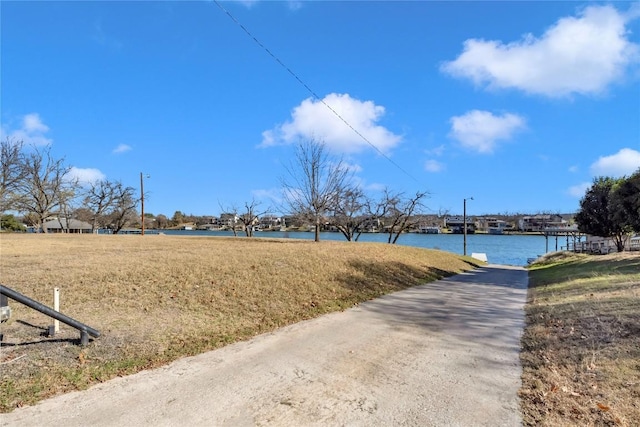 view of property's community featuring a water view