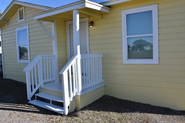 view of doorway to property