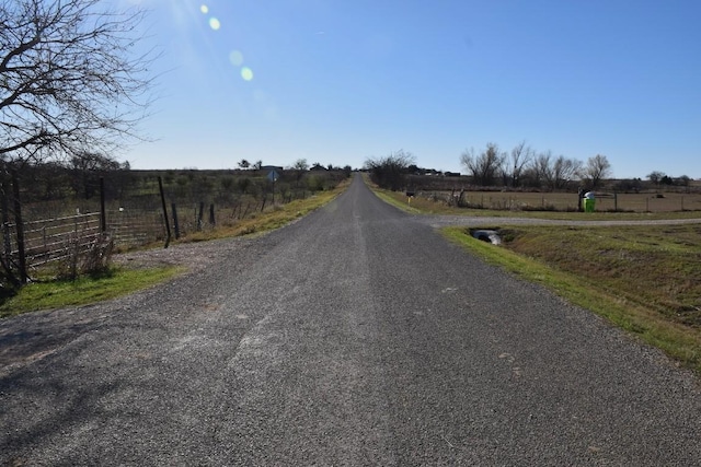 view of street featuring a rural view