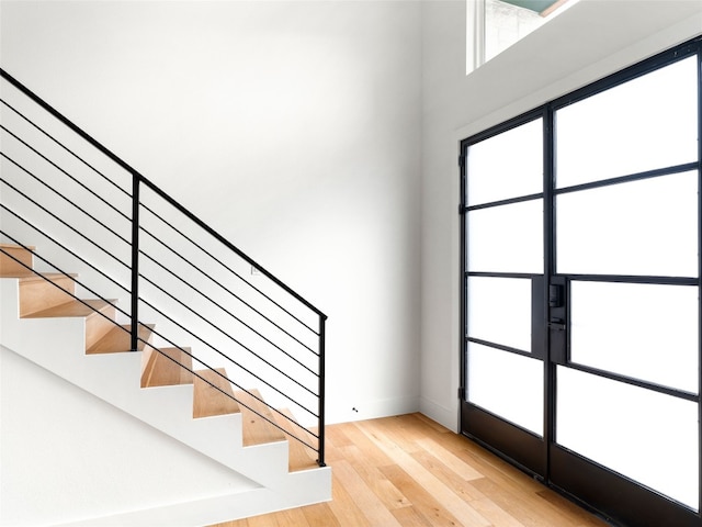 foyer featuring light hardwood / wood-style flooring