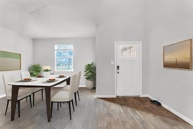 dining area featuring hardwood / wood-style floors