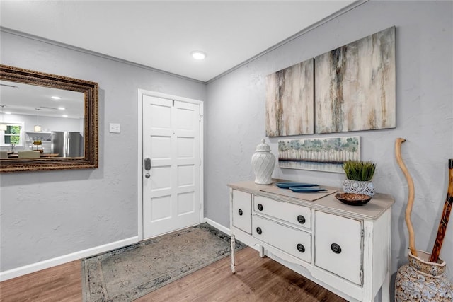 entryway featuring hardwood / wood-style floors