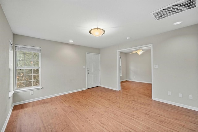 empty room featuring light wood-type flooring