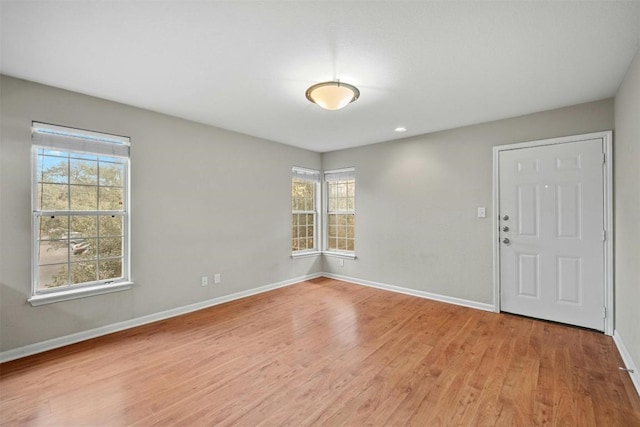 empty room featuring light hardwood / wood-style flooring