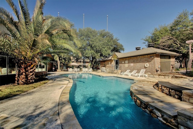 view of pool with a patio