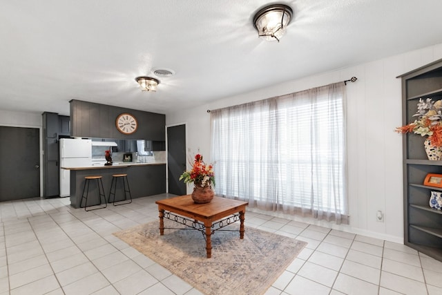 view of tiled dining area