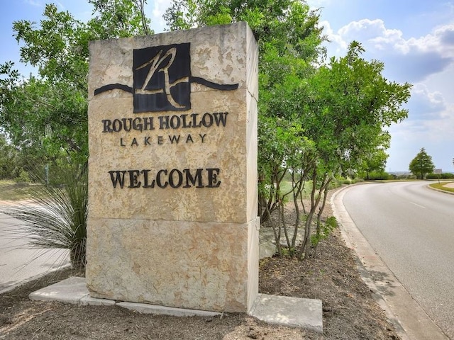 view of community sign