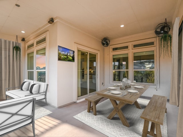 view of sunroom